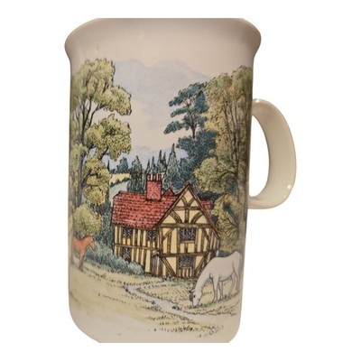 Dunoon Seasons Countryside Horses Fine Bone China Coffee Mug Sue Scullard