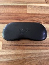 Ray-Ban Black Hard Clamshell Eyeglasses Glasses Case with Grey Felt Lining