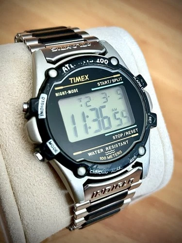 Vintage Timex Atlantis 100 Men’s Watch Indiglo Alarm Chrono - New Battery!