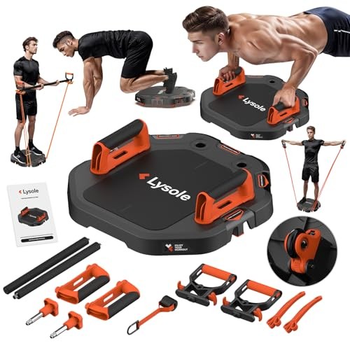 Push Up Board,Workout Equipment,Ab Roller Board with 4 Wheels,Push up Handles - Picture 5 of 7