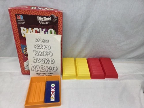 Rack-O Family Card Game Milton Bradley 1987 Vintage Near Complete