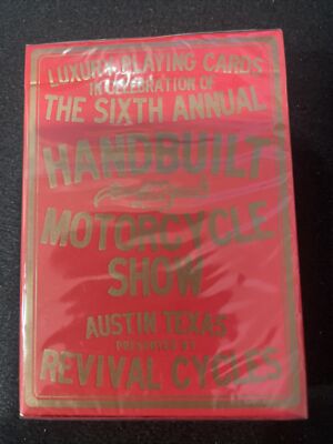 Handbuilt Motorcycle Limited Revival Cycles Playing Cards Kings Wild New x/350