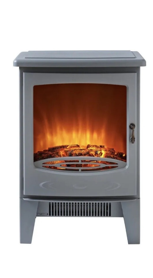 Blaupunkt Log Effect Medium Stove Heater - Grey | eBay