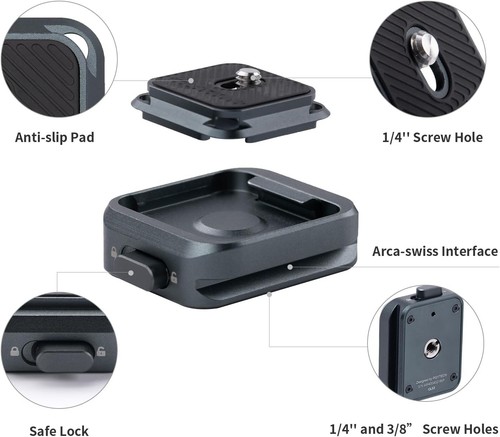 Professional Quick Release Plate with Arca Swiss Clamp - Versatile Camera Mount - Picture 5 of 10