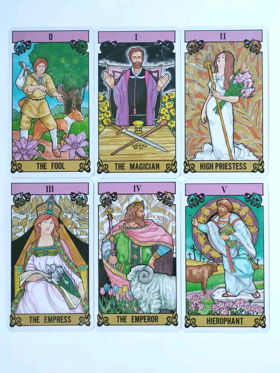 Vintage Japanese Tarot 22 Card Flower Language Deck OOP
