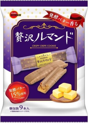 Japanese Chocolate Crepe LUMONDE Premium Butter Sugar Candy Sweet Snack 124g