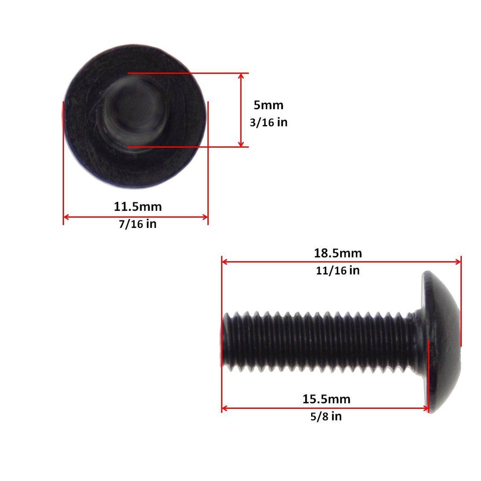 M6 X 1.25 Wellnut Fairing Bolt Kit – Black Anodized With Spike Heads For CBR & GSXR