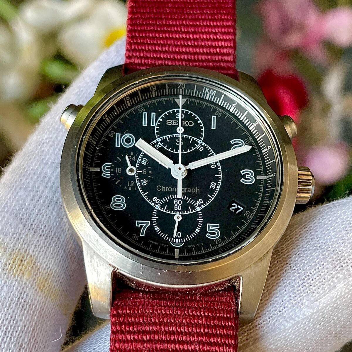 Vintage Seiko Raf SUS Bullhead Chronograph Military Field Vintage Seiko Raf SUS Bullhead Chronograph Military Field