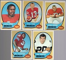 1970 Topps Team SET Lot of 11 Denver BRONCOS EX+ LITTLE TENSI BRUNELLI JACKSON