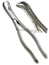 GERMAN STAINLESS DENTAL TOOTH EXTRACTING FORCEPS  23 COW HORN LOWER MOLAR