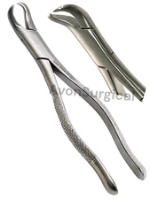 GERMAN STAINLESS DENTAL TOOTH EXTRACTING FORCEPS # 23 COW HORN LOWER MOLAR
