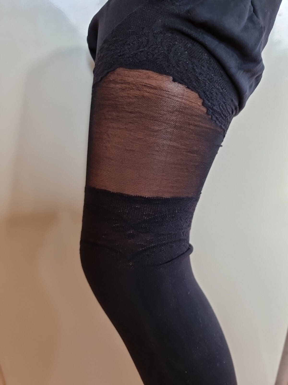 Ladies Black Tights With Pattern eBay