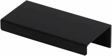 Silverline Black Finger Edge Pulls Aluminum Cabinet Door Drawer Handle75x20x36mm