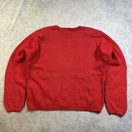 Vintage Dressbarn Christmas Sweater Womens Large Cardigan Holidays Knit NWT - Picture 2 of 7