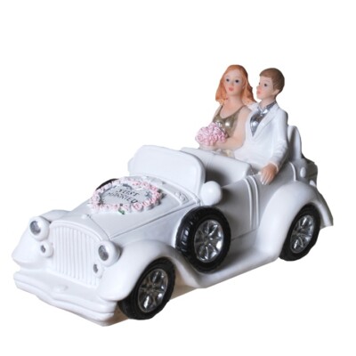 Hochzeitspaar Mrs. & Mrs. im Auto 15 cm Hochzeitsfigur Deko Hochzeitsdekoration 
