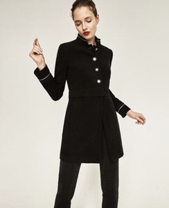zara black military jacket