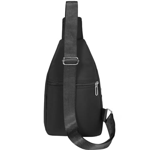 Small Sling Backpack Crossbody Sling Bag, Chest Bag Daypack Fanny Pack V Black - Bild 4 von 7