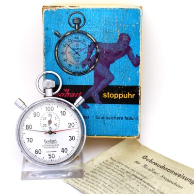 Andreas Huber München Hanhart Vintage RATTRAPANTE Split Second Stoppwatch & Box