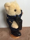 Police Plush Stuffed Bear With Cell Phone And Baton On Stand — photo 3