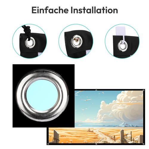 Mini Beamer 4K Full HD 1080P 180°Dreh Tragbarer Projector Klein Video Android TV - Bild 29 von 35