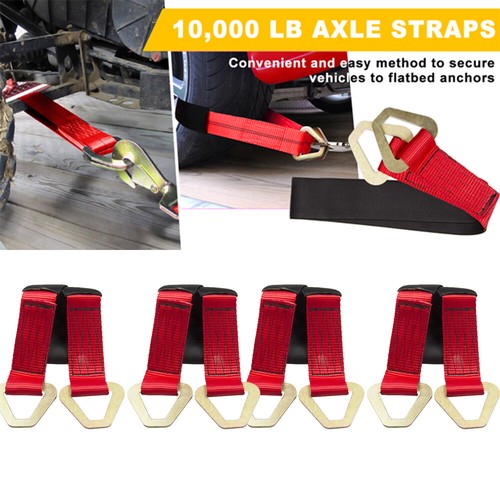 4Pack 2" X 36" Axle Straps Car Hauler Tow Truck Wrecker Wheel Tie Down