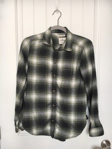 American Eagle Green Plaid Flannel 