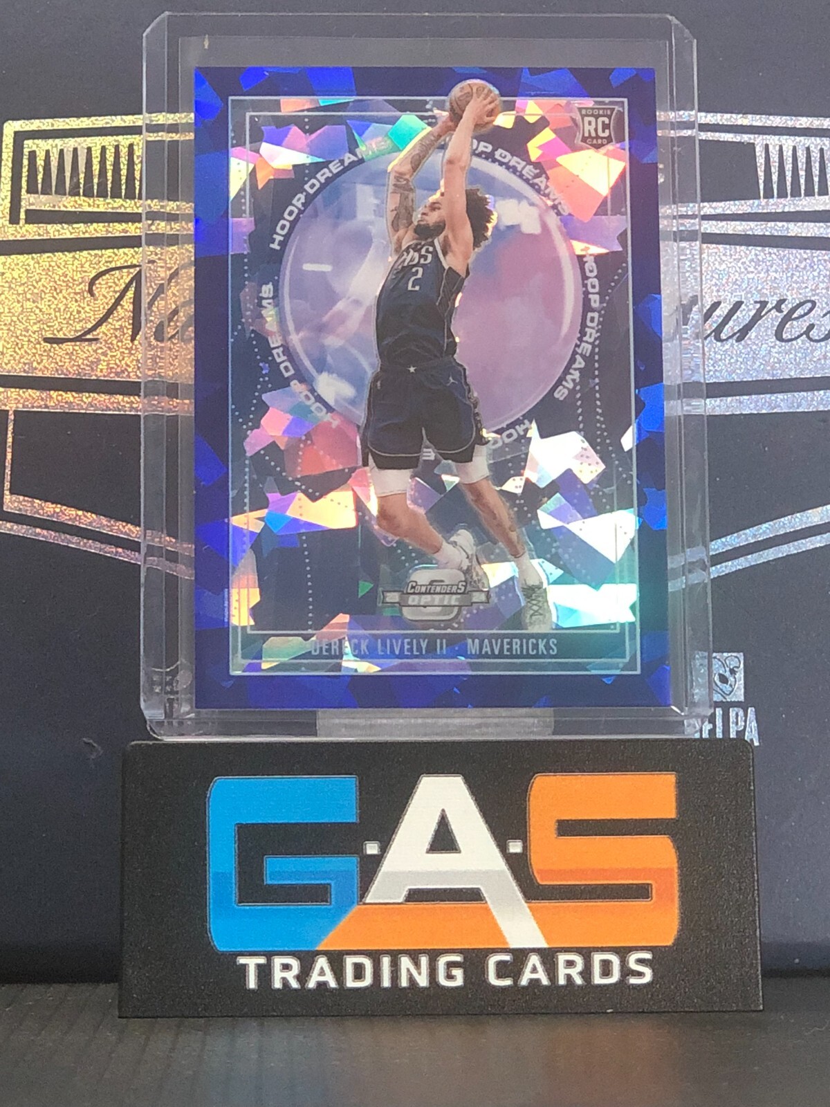 2023-24 Contenders Optic Dereck Lively Hoop Dreams Blue Cracked Ice Rookie /75