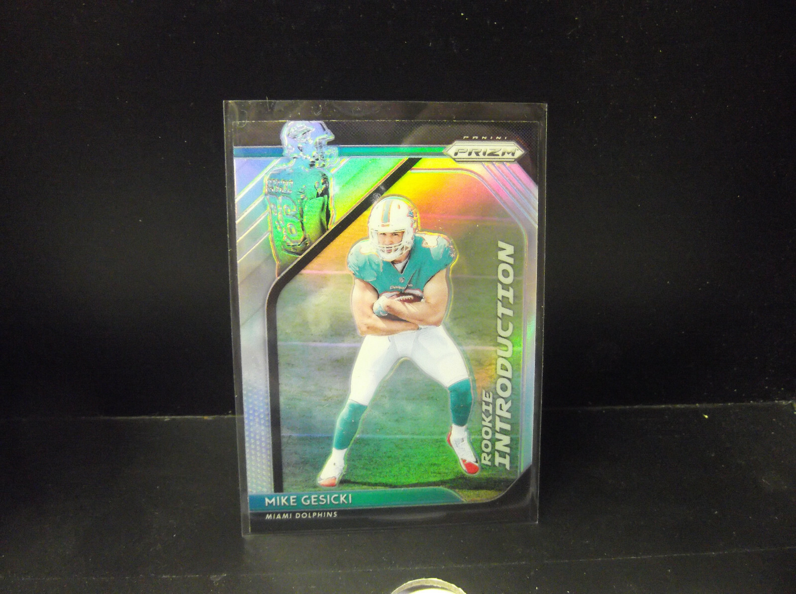 MIKE GESICKI 2018 PANINI PRIZM FB #RI-16 ROOKIE INTRODUCTIONS SILVER PRIZM RC
