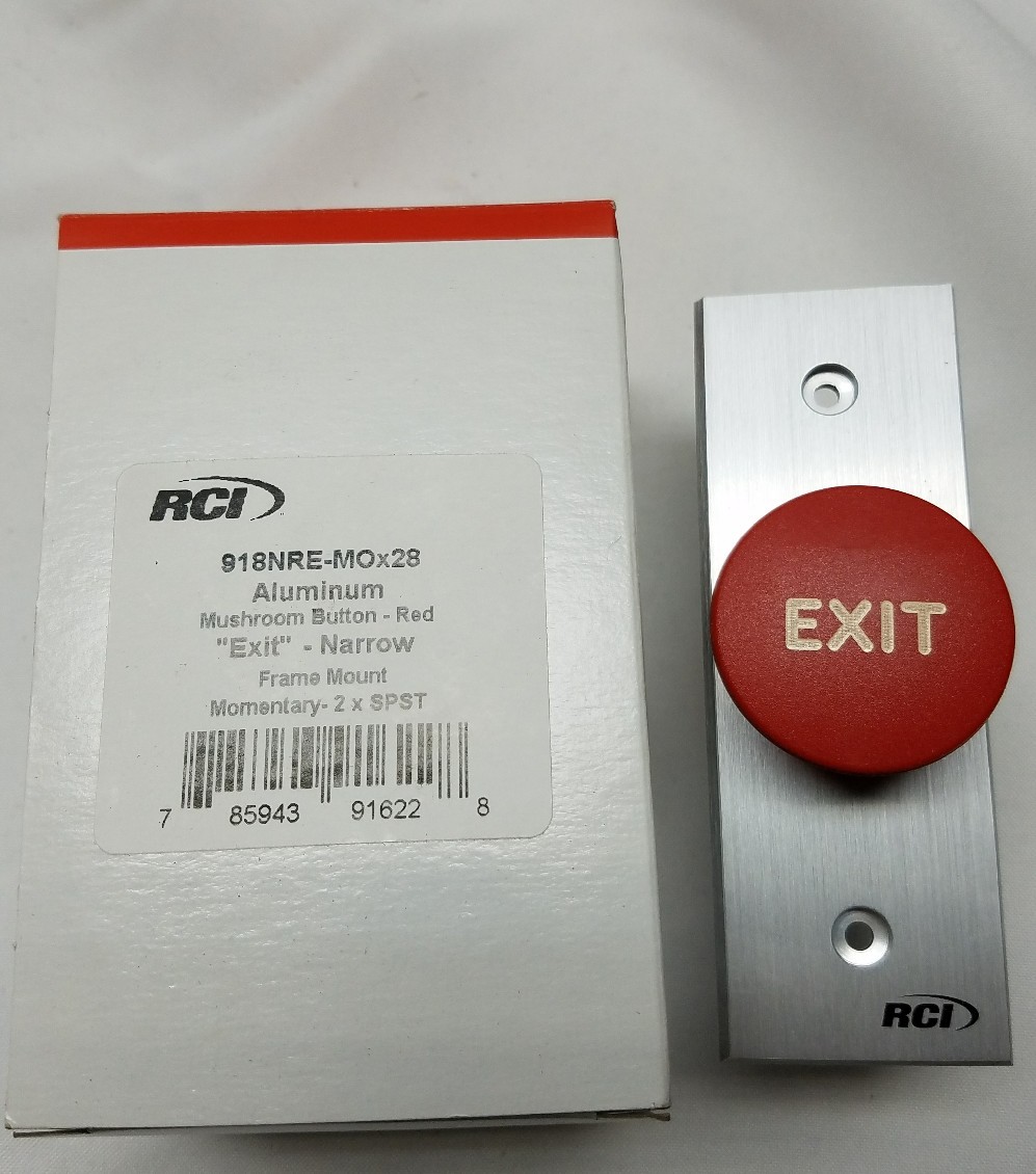 NEW RCI RED ALUMINUM EXIT MUSHROOM BUTTON 918NRE-MOx28 | eBay