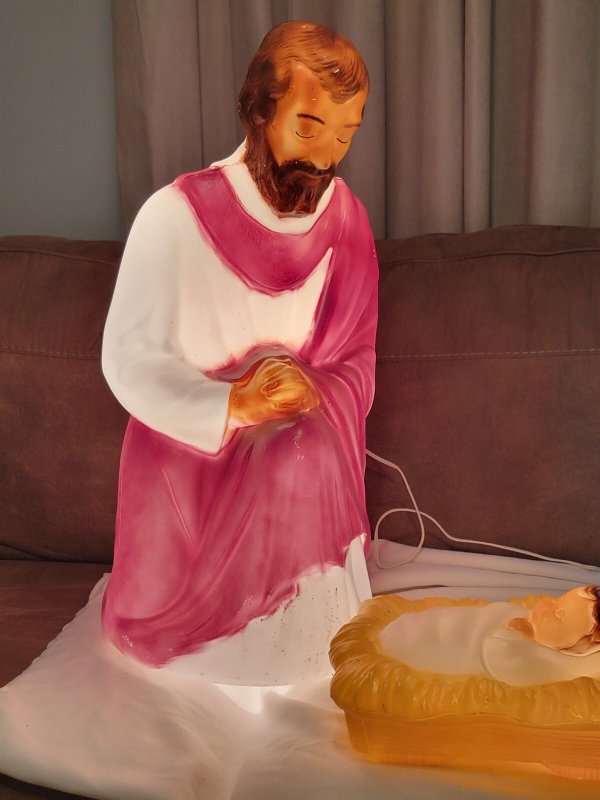 Nativity Blow Mold Set of 3 Made in USA Yard Decoration Light Up eBay