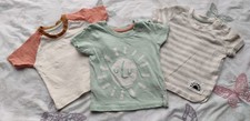 Primark x3 Boys Short Sleeve Tops 0-3 Months 