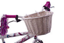 Oxford Wicker Bike Basket White Adjustable Straps Bicycle Cycle Shopping 12"