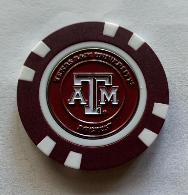 NCAA Texas A & M Poker Chip removable Golf Ball Marker eBay