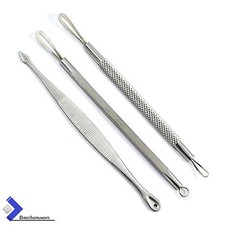 3Pcs Comedone Extractors Acne Pimple Spot Blemish Remover Blackhead Facial Tool