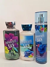 Bath Body Works Honolulu Sun Shea Lotion Shower Gel Fragrance Mist SET Original