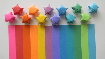500 Rainbow Origami Lucky Star Paper Strips Ebay