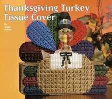 THANKSGIVING TURKEY TISSUE BOX COVER PLASTIC CANVAS PATTERN INSTRUCTIONS