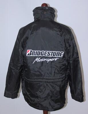 Vintage Bridgestone motor sport racing warm winter jacket Size S | eBay UK