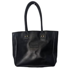 Parker Clay Merkato Signature Zip Tote Bag Black Leather Nwt 
