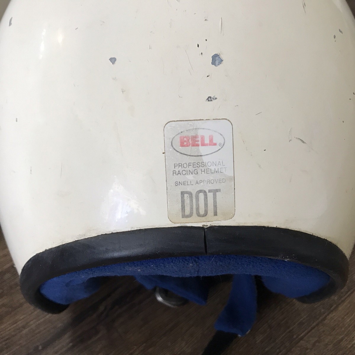 Vintage Bell Professional Motorcycle Helmet Blue Liner & Buco