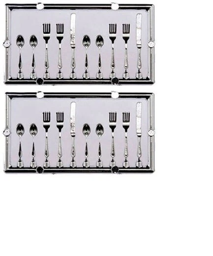 Dollhouse Miniatures 1:12 Scale Table Setting Silverware 20Pc #IM65171