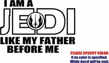 Star Wars Quote 02 Graphic Die Cut decal sticker Car Truck Boat Window 7"