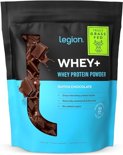 Legion Whey+ Chocolate Whey Isolate Protein Powder from Grass Fed Cows - Non-GMO - Picture 1 of 10