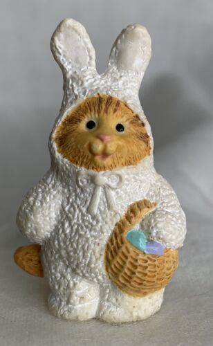 Easter Hallmark Merry Miniature Cameron Cat in Bunny Costume 1994 - Picture 1 of 13