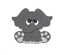 PREMADE SCRAPBOOK PAPER PIECING FOR LAYOUT-SAFARI-CUTE ANIMAL-ZOO-ELEPHANT