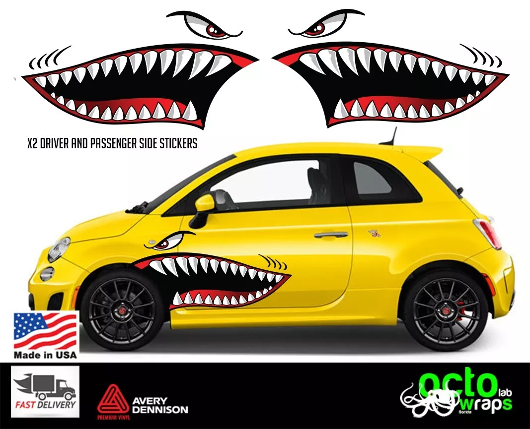 Stickers for FIAT 500 ABARTH bands for FIAT 500 roof roof assetto corse -  NEW - Mega GRAFIC s.r.l.