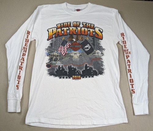 Harley Davidson Ride of the Patriots Fairfax, VA Long Sleeve Tshirt Men's Medium