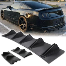 Rear Bumper Lips Diffuser Shark Fins Spoiler Splitter For Ford Mustang 2010-2012
