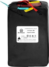 48V 40Ah LiFePO4 Ebike Lithium Battery for 250W-1500W Electric Bike Tricycle