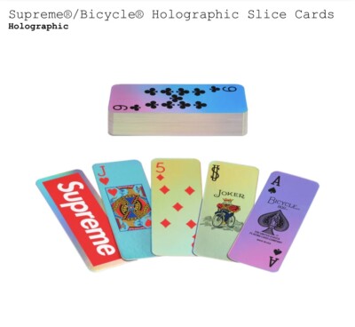 トランプ Supreme Bicycle Slice Cards Supreme/ Bicycle Holographic Slice Playing Cards FW23 New